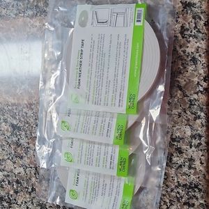 Lot of 4 Greenlite FOAM WEATHER STRIP TAPE new and sealed Grey 3/8"x 3/16" x 17"